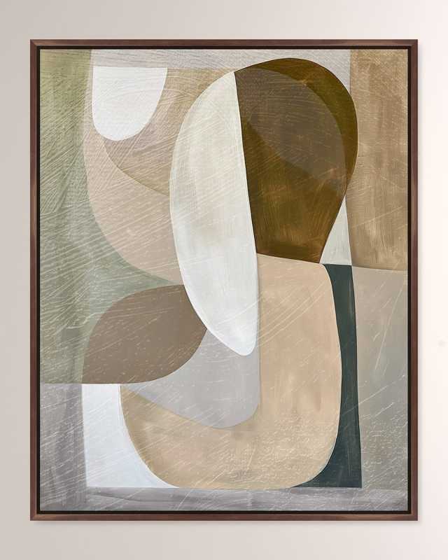 "Ivory Curvatures II" Framed Giclee on Canvas